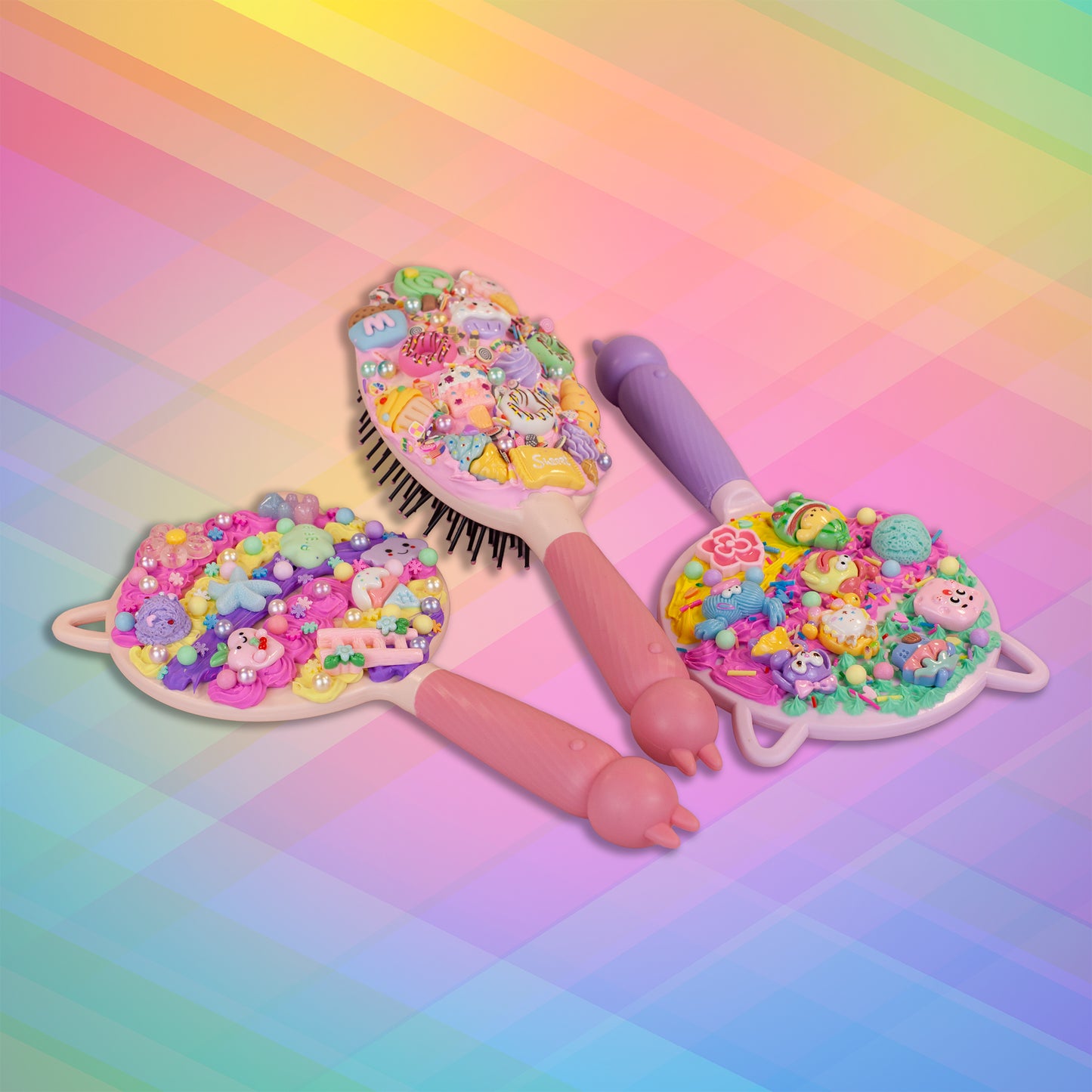 Whimsy DIY Studio Decoden Party Kit - 5 Person Kit - DIY Brushes & Mirrors Mix