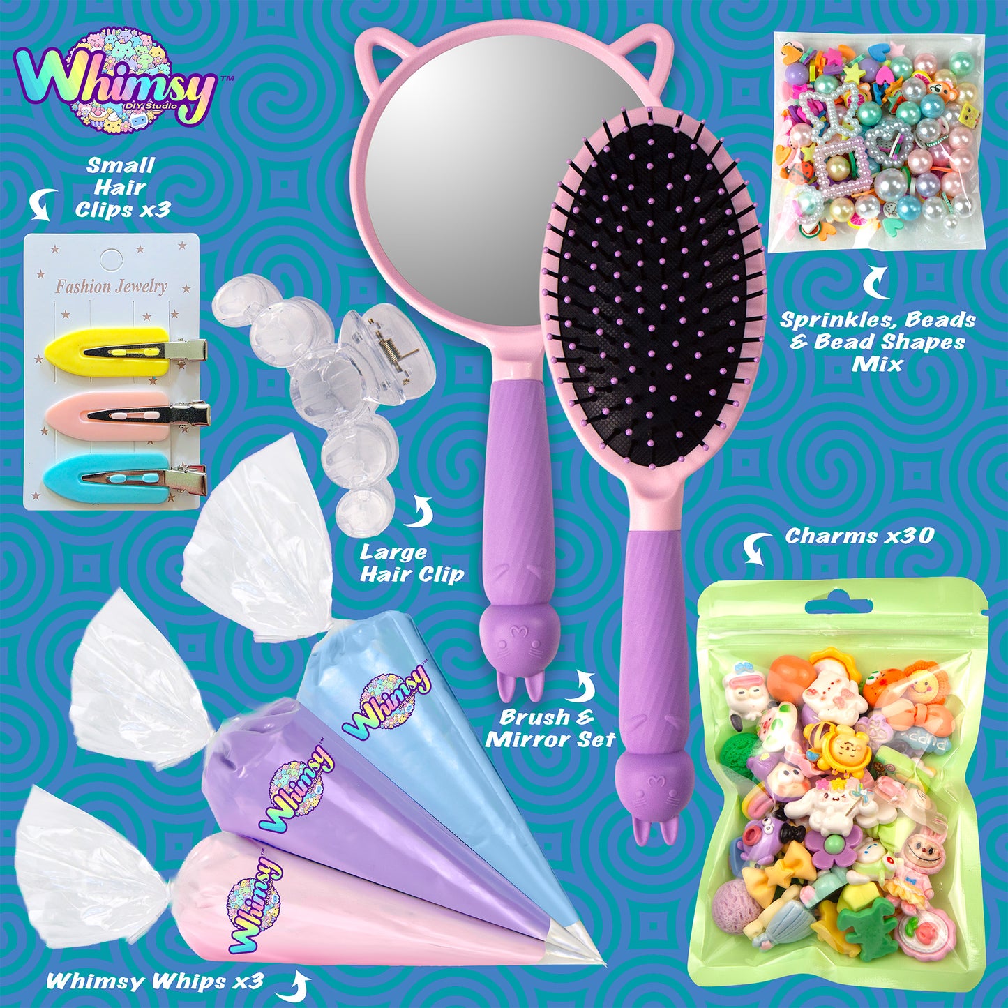 Brush & Mirror DIY Decoden Kit by Whimsy DIY Studio