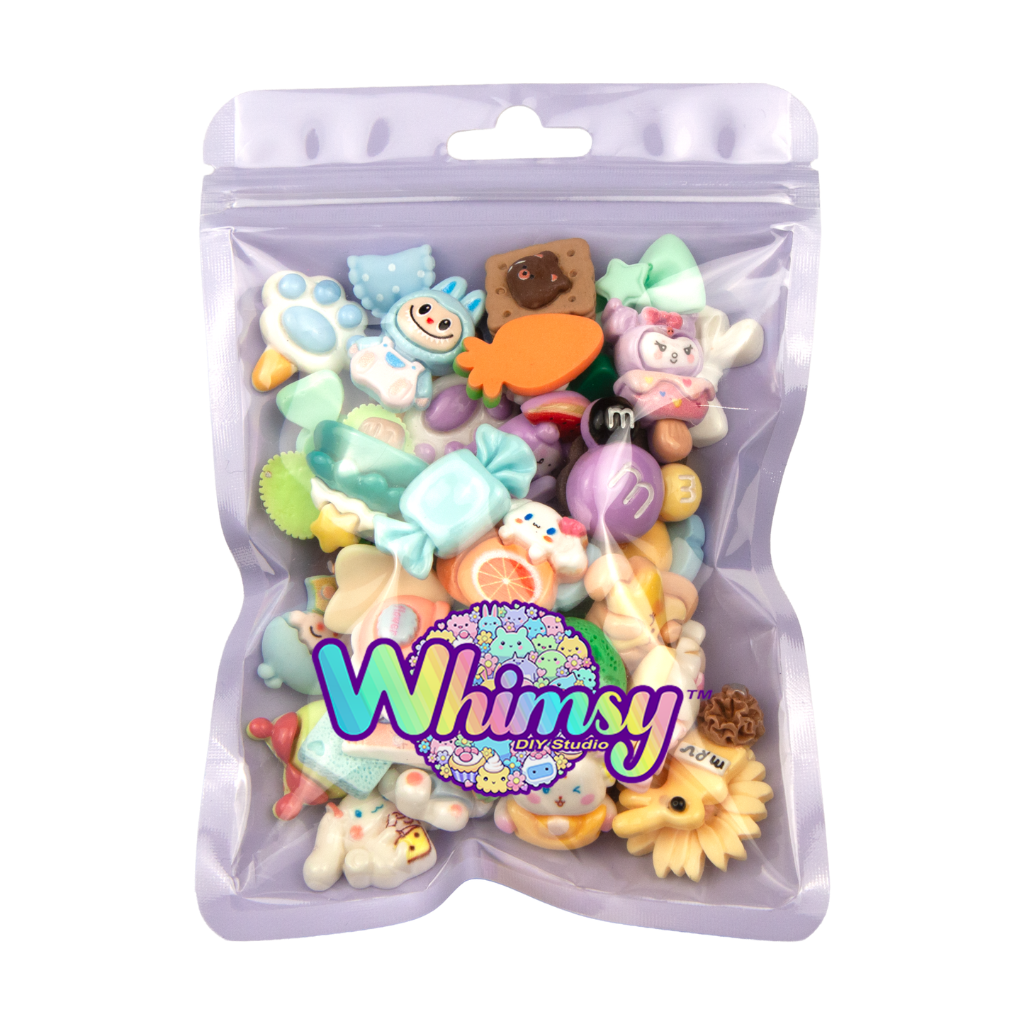 Premium Decoden Kawaii Flatback Resin Charms | 50 Count Multicolor Mix | by Whimsy DIY Studio - Whimsy DIY Studio
