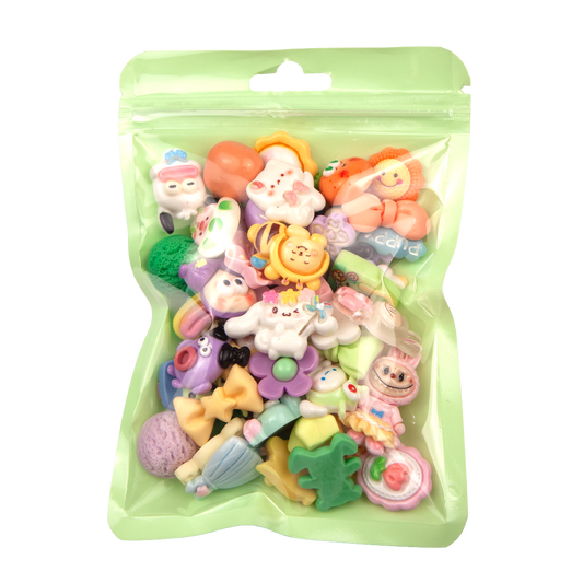 Premium Decoden Kawaii Flatback Resin Charms | 50 Count Multicolor Mix | by Whimsy DIY Studio