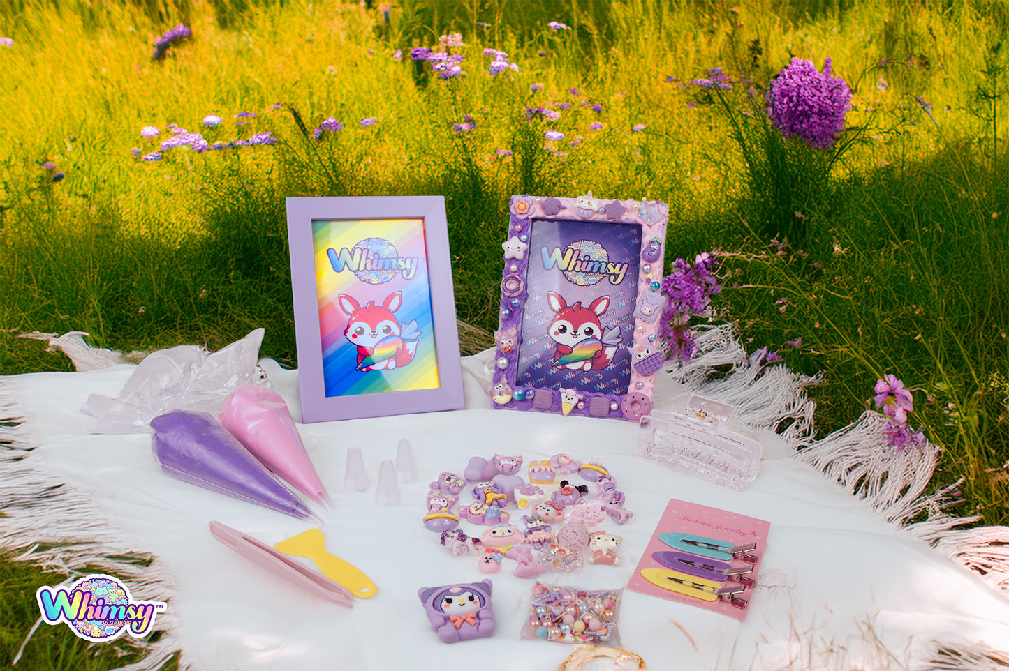 Whimsy DIY Decoden Party Kit - The Ultimate Party in a Box - 5 Person Kit - Picture Frames