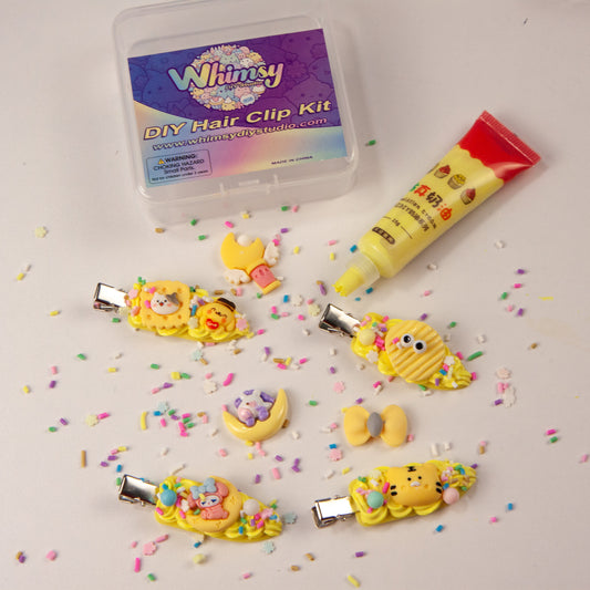 Whimsy Small DIY Decoden Kawaii Hair Clip Kit | Yellow
