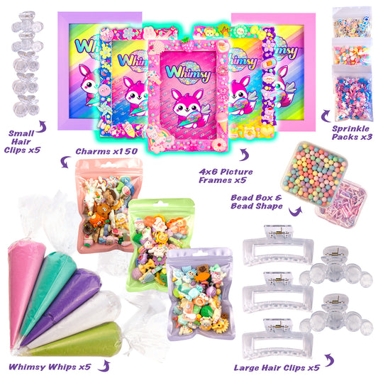 Whimsy DIY Decoden Party Kit - The Ultimate Party in a Box - 5 Person Kit - Picture Frames