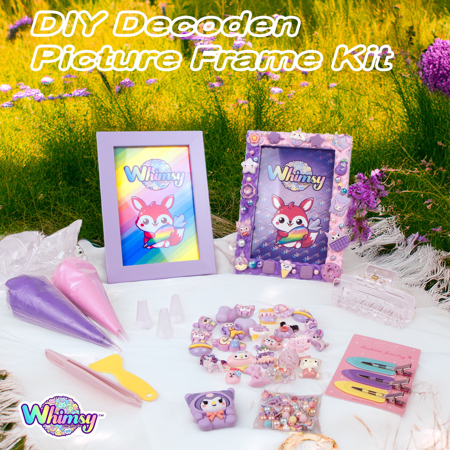 Day with Grandma - 2 Pack Multicolor Decoden Picture Frame DIY Kit