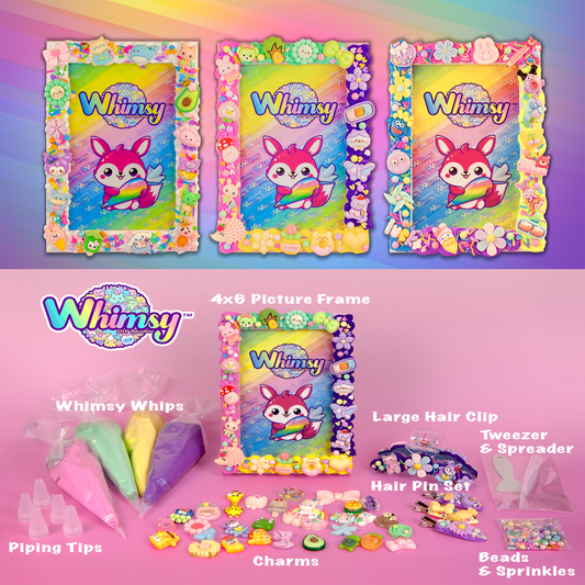 White Multicolor DIY Decoden Picture Frame Kit