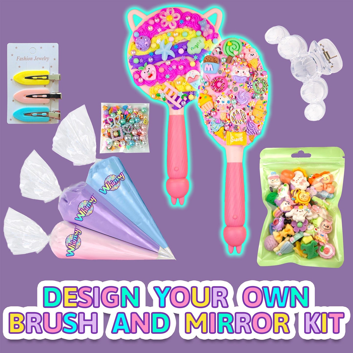 Brush & Mirror DIY Decoden Kit by Whimsy DIY Studio - Whimsy DIY Studio