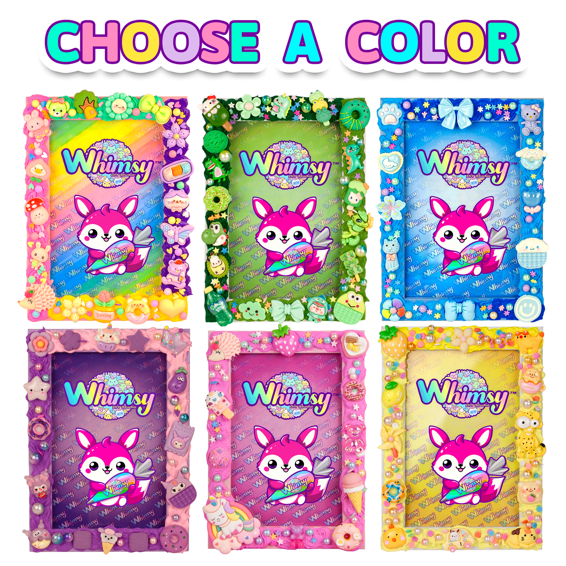 DIY Decoden Picture Frame Kit - Pick Your Color Theme - Whimsy DIY Studio