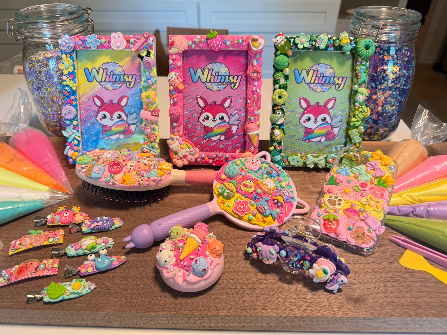 Whimsy Whips 9 Piece Decoden Cream Set - 9 x 100g Fake Whip Cream Glue