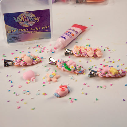 Whimsy Small Decoden Hair Clip Kit - Peachy Pink