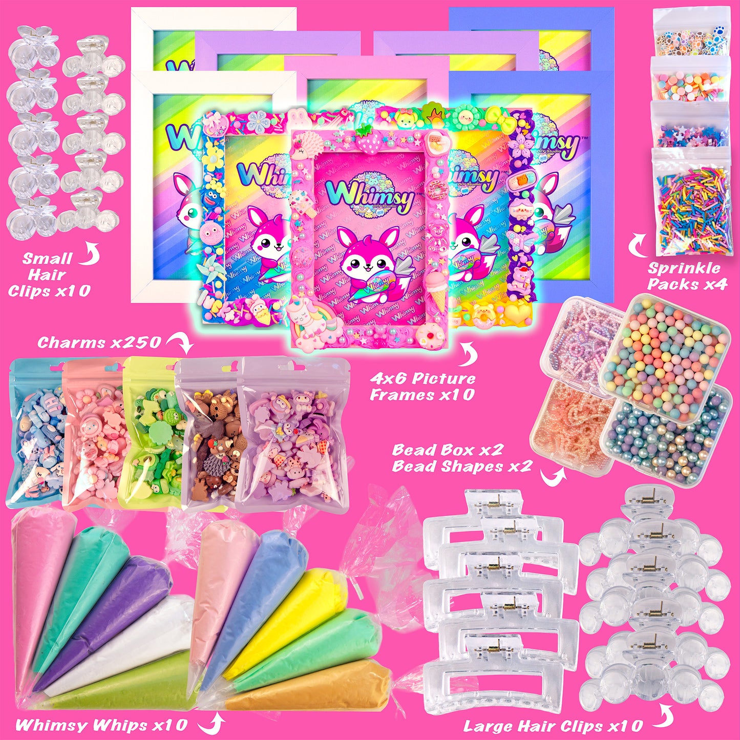 Whimsy DIY Studio Decoden Party Kit - 10 Person Kit - DIY Picture Frames