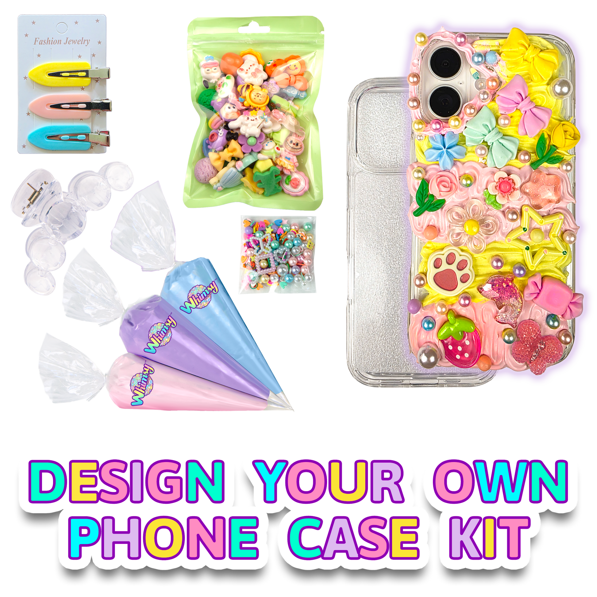 Design Your Own Kit - DIY Decoden Phone Case Kit - Whimsy DIY Studio