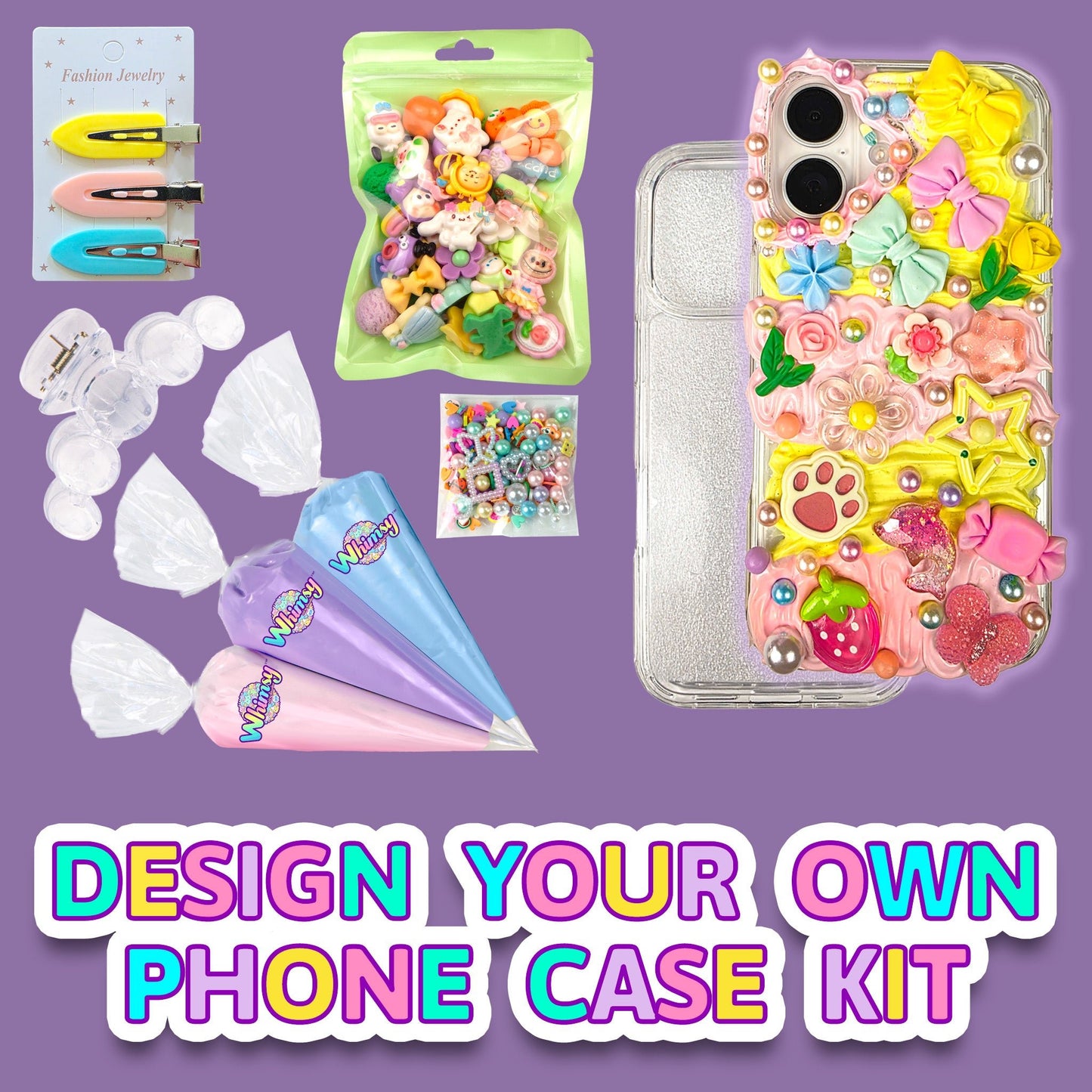 Design Your Own Kit - DIY Decoden Phone Case Kit - Whimsy DIY Studio