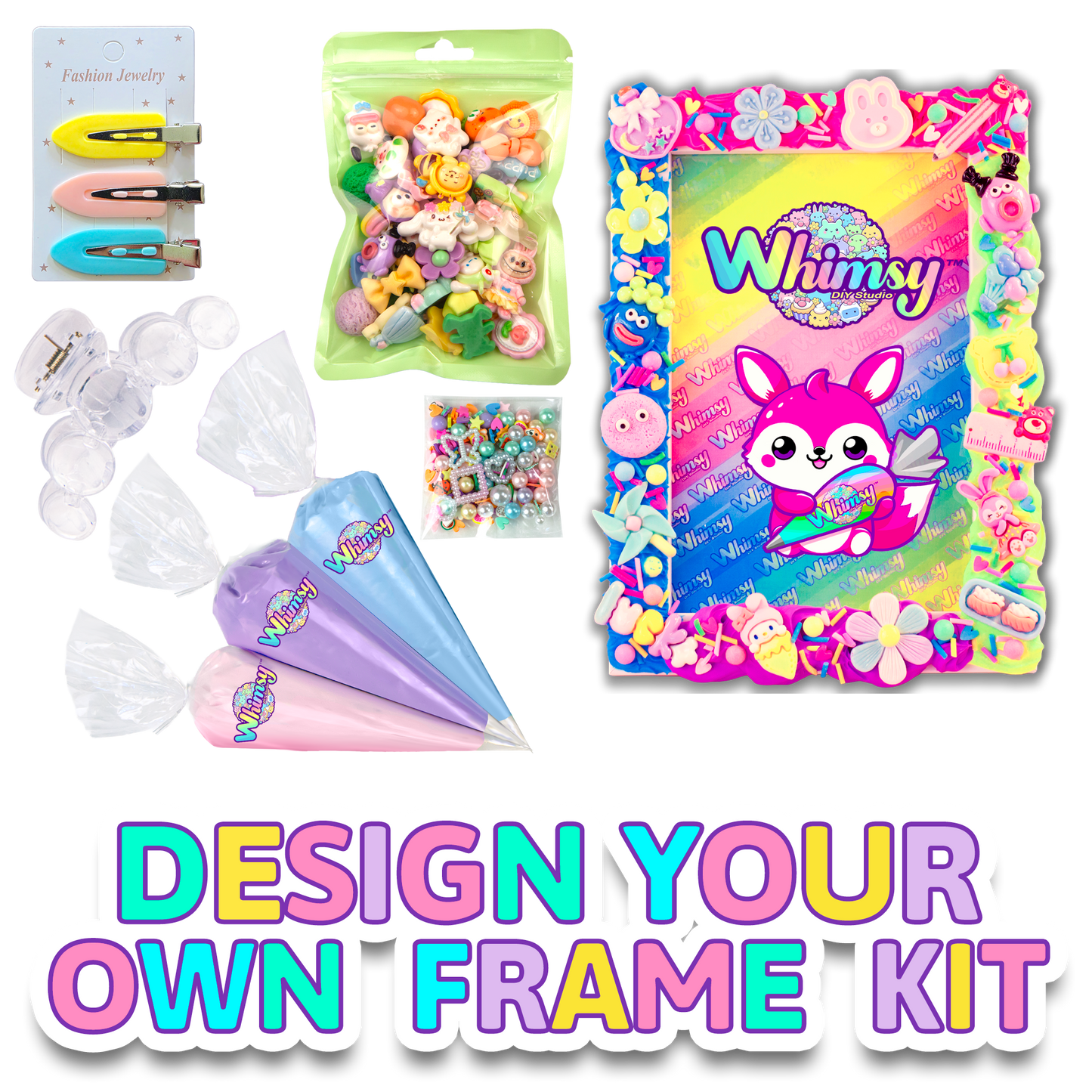 Design Your Own Kit - DIY Decoden Picture Frame Kit - Whimsy DIY Studio