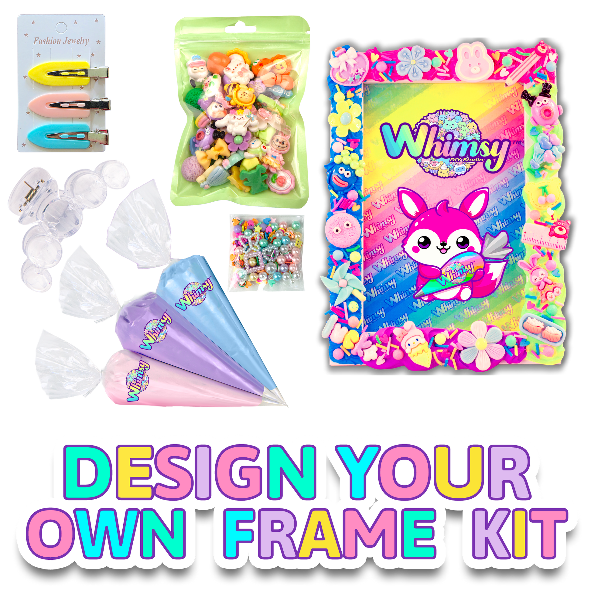 Design Your Own Kit - DIY Decoden Picture Frame Kit - Whimsy DIY Studio