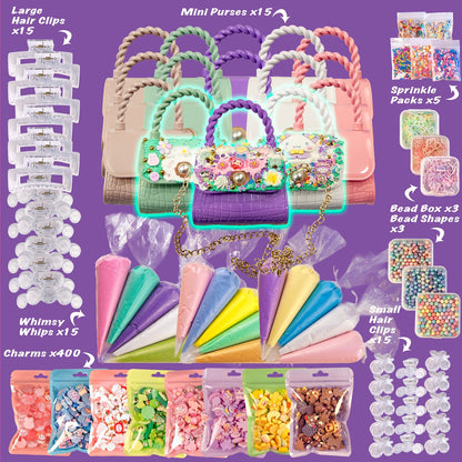 Whimsy DIY Studio Decoden Party Kit - 15 Person Kit - DIY Mini Purses - Limited Edition - Whimsy DIY Studio