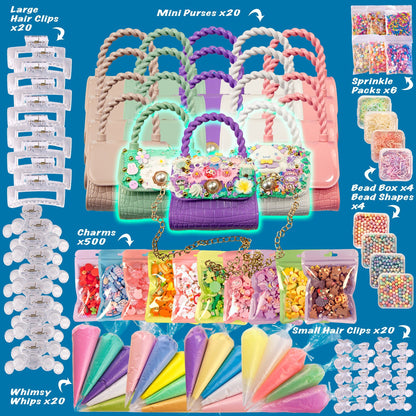 Whimsy DIY Studio Decoden Party Kit - 20 Person Kit - DIY Mini Purses - Limited Edition - Whimsy DIY Studio