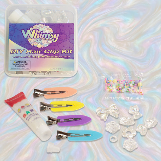 Whimsy Small Decoden Hair Clip Kit - Iridescent Clear