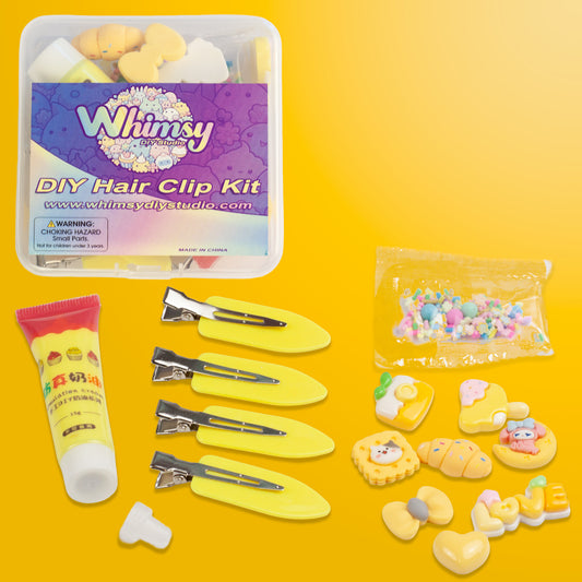 Whimsy Small Decoden Hair Clip Kit - Yellow